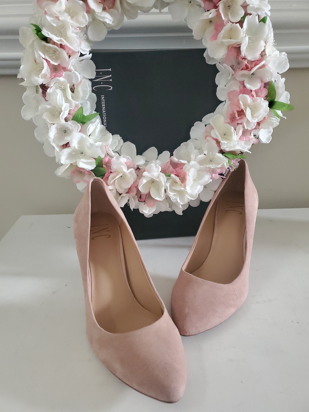 INC International Concepts Blush Pink Pointed Toe Pumps